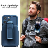 Shockproof Silicone Outdoor Sports Military Case with Back Clip Holder For iPhone 14 13 12 series