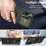 Slide Camera Protection Shockproof Ring Bracket Holder TPU Case For Samsung Galaxy S23 S22 S21 Ultra Plus