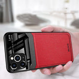 Slim Leather Business Shockproof Case For iPhone 15 14 13 12 series