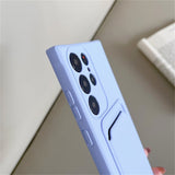 Soft Silicone Wallet Card Holder Shockproof Case For Samsung Galaxy S23 S22 S21 series