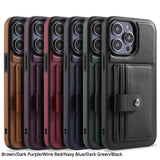 Leather Wallet Stand Card Slot Holder Solid Color Soft TPU Case with for iPhone 15 14 13 12 series