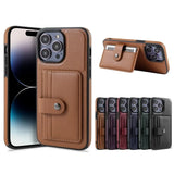 Leather Wallet Stand Card Slot Holder Solid Color Soft TPU Case with for iPhone 15 14 13 12 series