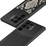 Leather Carbon Fiber Anti Drop Business Case For Samsung S23 S22 Ultra Plus