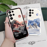 Mountain Sunrise Scenery Liquid Silicone Case For Samsung Galaxy S23 S22 S21 series