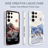 Mountain Sunrise Scenery Liquid Silicone Case For Samsung Galaxy S23 S22 S21 series