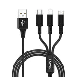3 in 1 Micro USB Type C Cable Phone Charging Wire