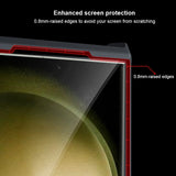 Transparent Acrylic Shockproof Case With Magnet Holder Ring For Samsung Galaxy S23 Ultra Plus