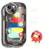 Transparent Colorful Little Monster Fall Resistant Soft Case For iPhone 14 13 12 series