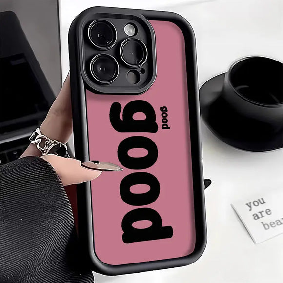 Trendy Color Brand Frosted Airbag Silicone Soft Case for iPhone 15 14 13 12 series