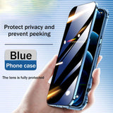 New 360° Full Protection Magnetic Adsorption Metal Glass Phone Case For iPhone 13 12 11 Series