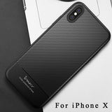 Carbon Fiber Skin Case For iPhone X XS XR Max