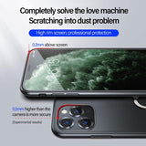 Ultra thin Metal Ring Bracket Matte PC Phone Case For iPhone 11 Series