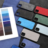 Luxury Artificial Leather Business Alcantara Case for iPhone 12 11 Series