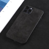 Luxury Artificial Leather Business Alcantara Case for iPhone 12 11 Series