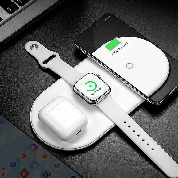 Fast Wireless Full load 2/3 in 1 Charging Pad for Airpods Apple Watch iPhone X XS MAX XR