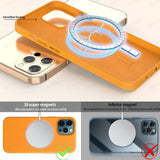 Luxury Original Magnetic Genuine Leather Case for Apple iPhone 12 Series