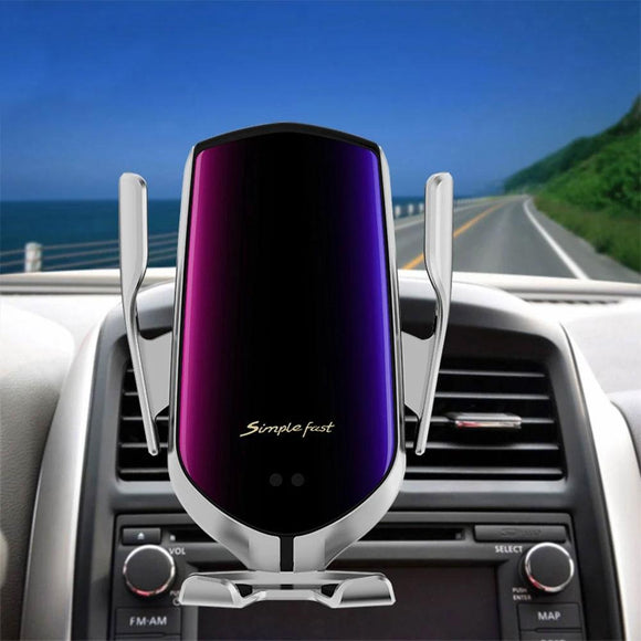 R1 10W Car Wireless Charger Automatic Clamping For iPhone 11 Xiaomi