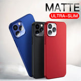 Ultra Thin Matte Hard PC Cover Camera Protection Phone Case For iPhone 12 Series