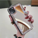 Luxury Fashion Diamond Glitter Bling Makeup Mirror Phone Case for iPhone 12 11 Series