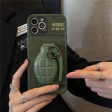 Funny 3D Grenade Ring Phone Case For iPhone 12 11 Series