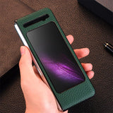 Luxury PU Leather Matte Case for Galaxy Fold W20 W2020