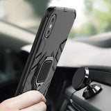 Magnetic Armor Ring Holder Hard Plastic Case For Samsung Galaxy Note 20 Series