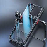 Contrast Color TPU PC Hybrid Transparent Case for iPhone 13 12 11 Series