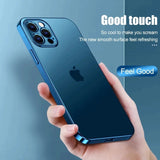Square Frame Plating Shockproof Silicone Case For iPhone 13 12 11 Series