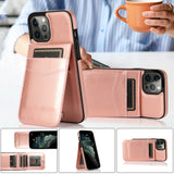 Luxury Leather Card Holder StanCase For iPhone 13 12 11 Series