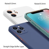 Straight Edge Silicone Case For iPhone 12 11 Pro Max