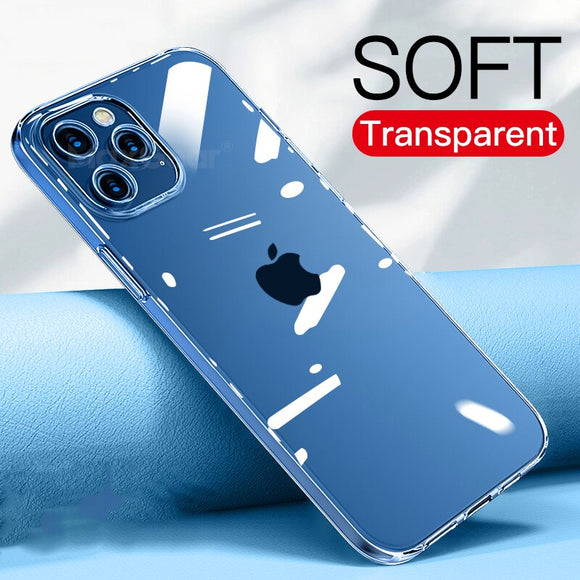 Ultra Thin Soft Silicone Clear Phone Case For iPhone 12 Series