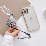 Shockproof Transparent Plating Camera Lens Protector Case for iPhone 13 12 11 Series