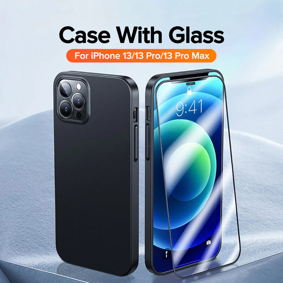 Tempered Glass Shockproof Phone Case For iPhone 13 Series