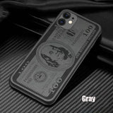 Leather Dollar Embossed All inclusive Phone Case for iPhone 12 11 Series