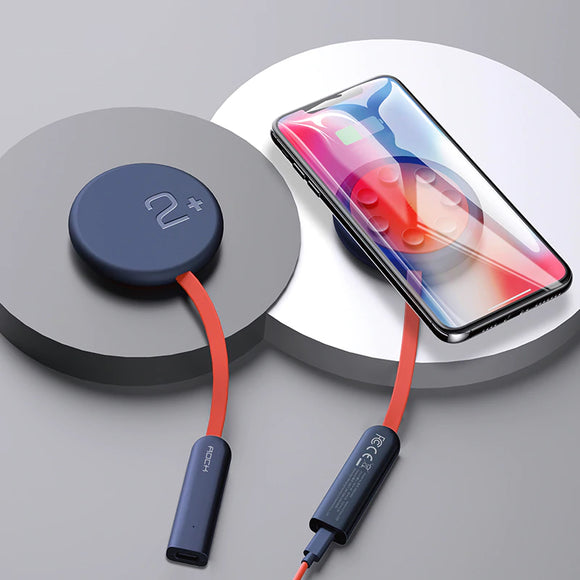 Double Side Wireless Charger Suction Cup Fast Wireless Charging Pad 15W Qi Charger for iPhone Huawei