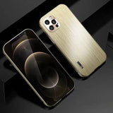 Laser Metal Brushed Lens All inclusive Anti fall Protection Case For iPhone 13 12 Series