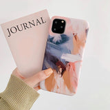Luxury Fashion Watercolor Oil painting High Quality Soft IMD Case for iphone 11 Series