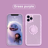 Heat Dissipation Silicone Case With Ring Stand For iPhone 11 & 12 Series