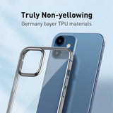 Transparent Plating Thin Soft TPU Back Cover Clear Phone Case For iPhone 12 Pro Max