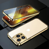 Luxury Aluminum Metal Double Sided Glass Matte Transparent Case For iPhone 13 Series