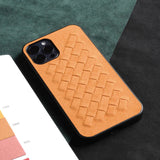 Luxury Artificial Alcantara Leather Weave Case for iPhone 12 11 Series