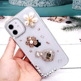 Luxury Fashion Bling Rhinestone Perfume Bottle Case For iPhone 12 11 Series