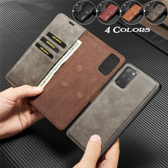 Luxury Leather Wallet Flip Car Holder Protective Case For Samsung Galaxy S20 Series
