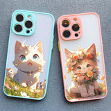 Cute Naughty Cat Soft TPU Case For iPhone 14 13 12 series