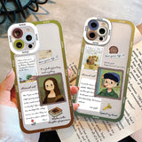 Vintage Van Gogh Cute Painting Puzzle Illustration Soft Case for iPhone 14 13 12 series
