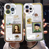Vintage Van Gogh Cute Painting Puzzle Illustration Soft Case for iPhone 14 13 12 series