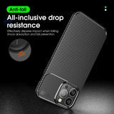 Silicone Carbon Fiber Shockproof Case for iPhone 15 14 13 12 Series