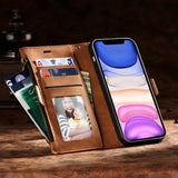 Wallet Leather Zipper Flip Book Case For iPhone 14 13 12 series