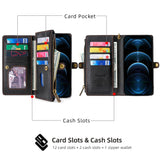 Wallet PU Portable Leather Case For iPhone 14 13 12 series