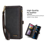 Wallet PU Portable Leather Case For iPhone 14 13 12 series